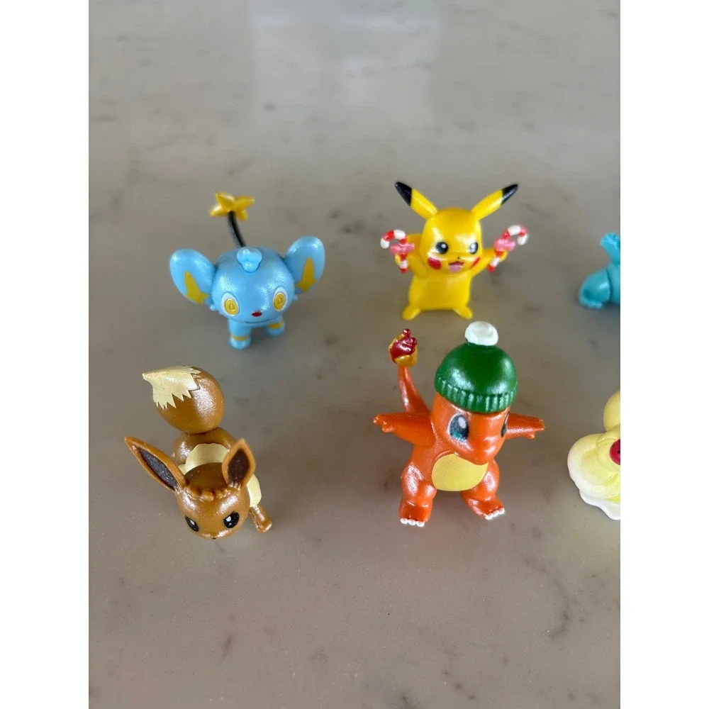 Pokemon Battle Figure Multi Pack Jazwares Pikachu Charmander Eevee 9pc Lot